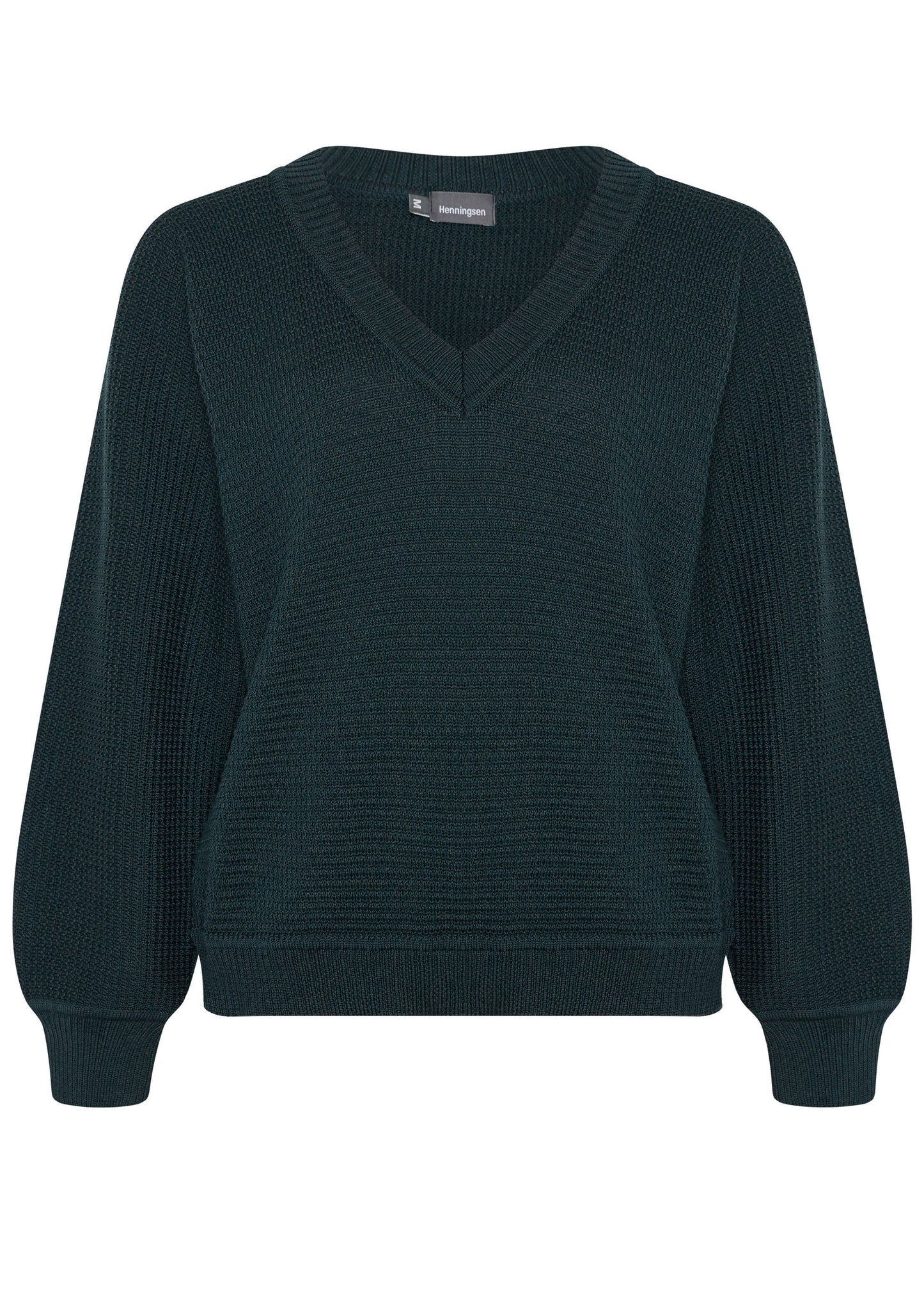 Lässiger Struktur V-Pullover