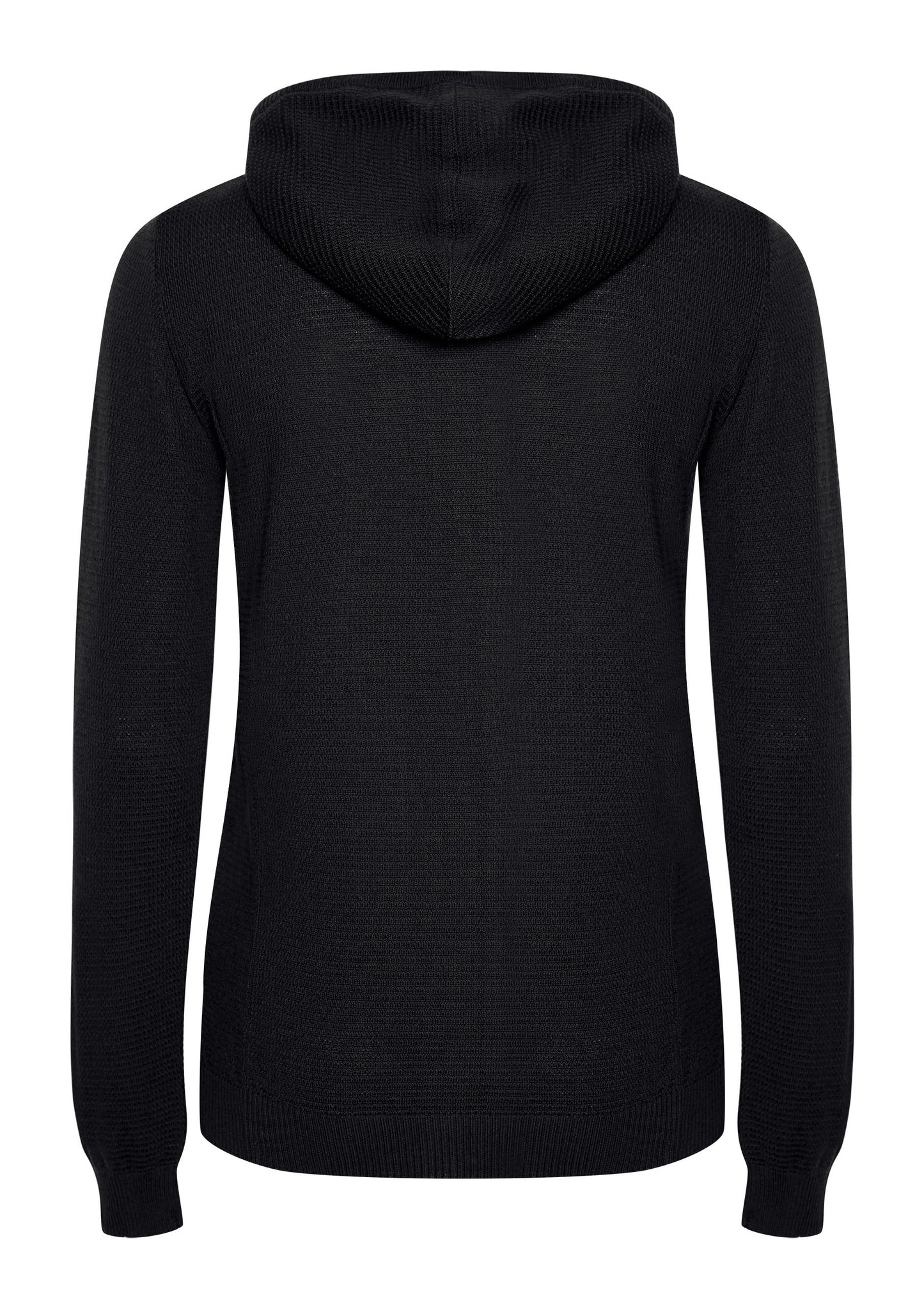 Struktur Kapuzenstrickjacke