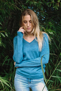 Schlichter V-Pullover