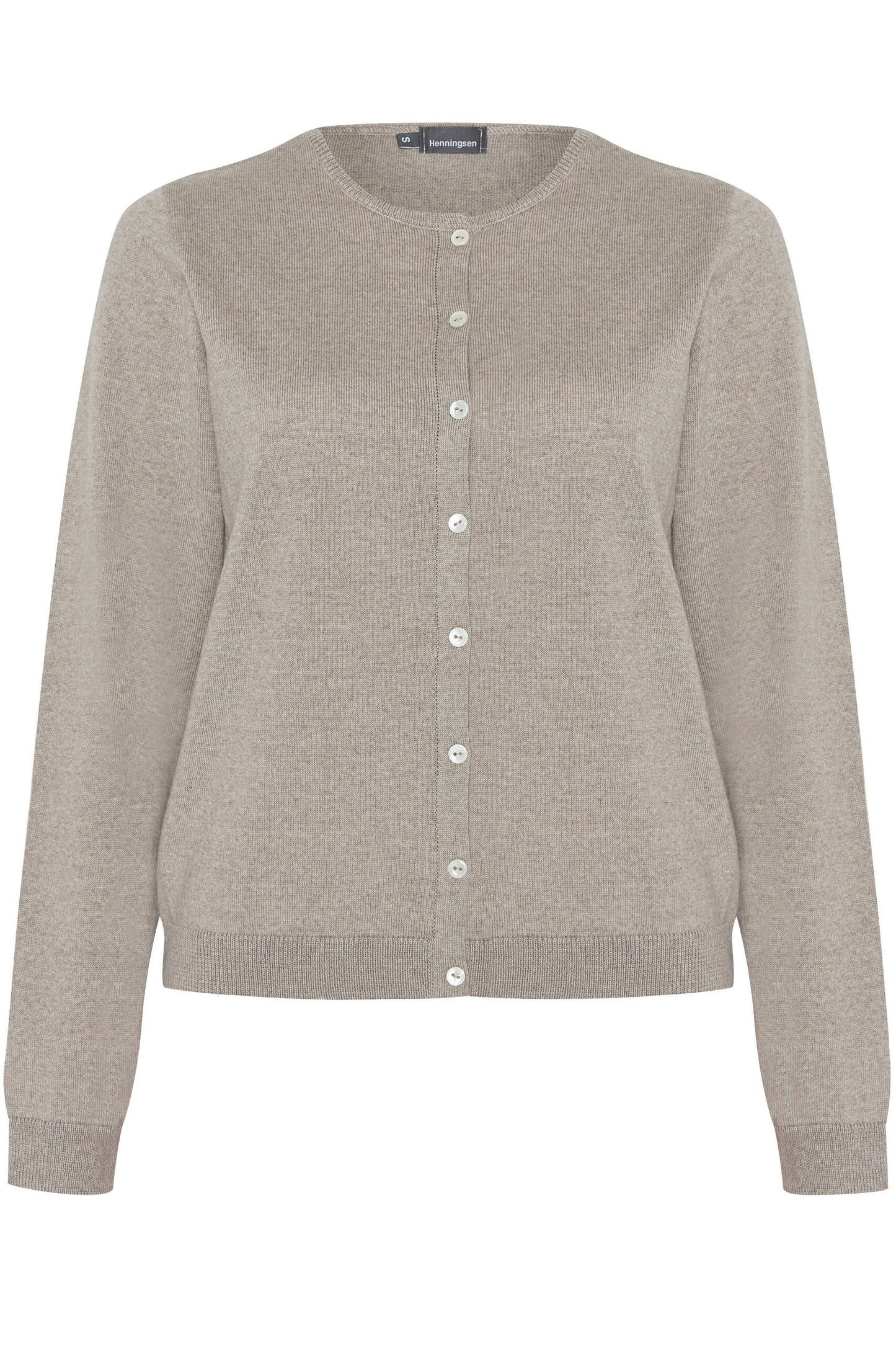 Schlichte Rundhalsstrickjacke