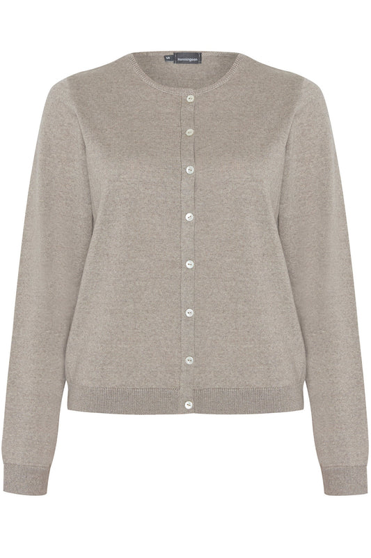 Schlichte Rundhalsstrickjacke