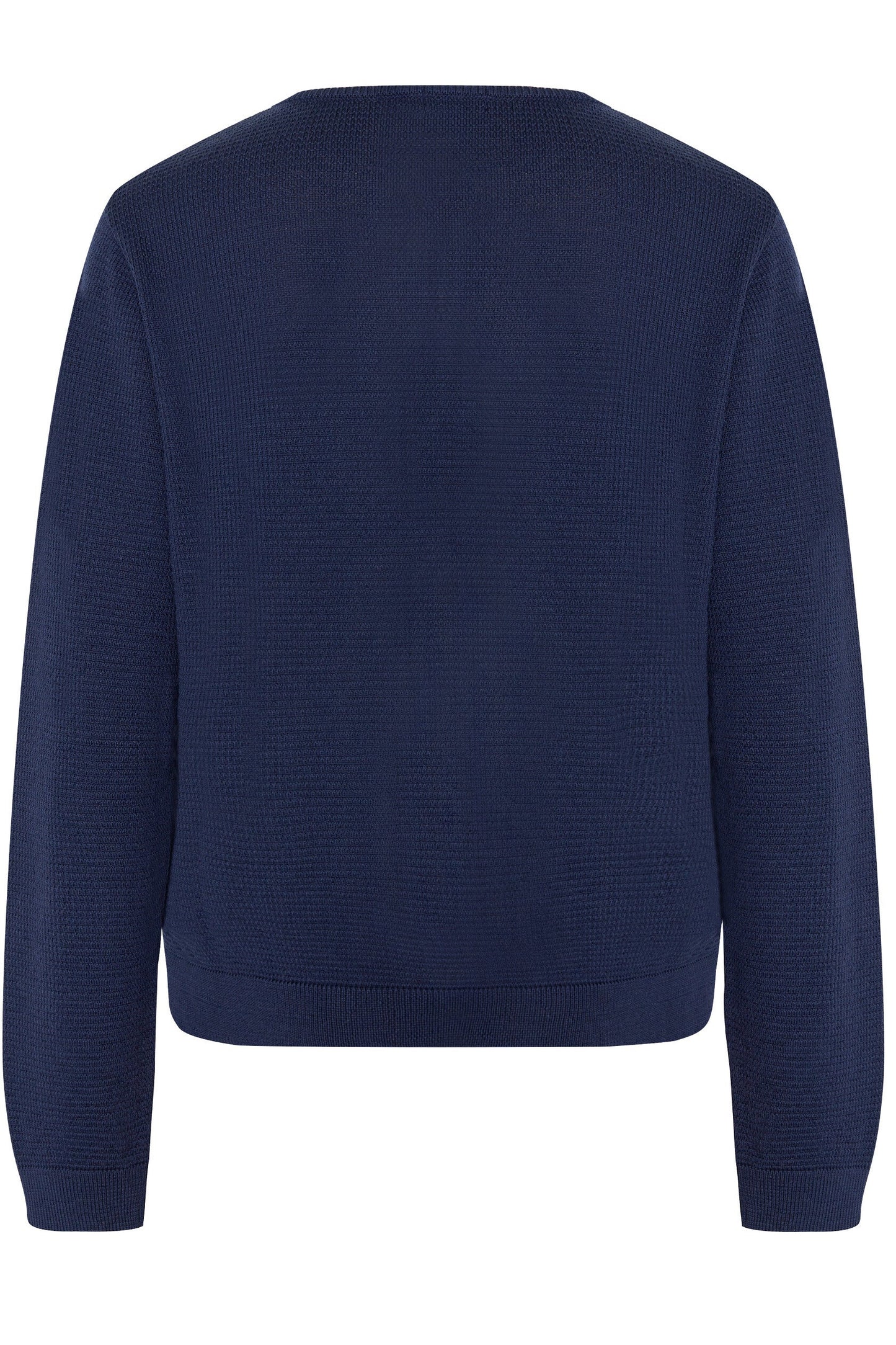 Rundhalsstrickjacke mit Struktur