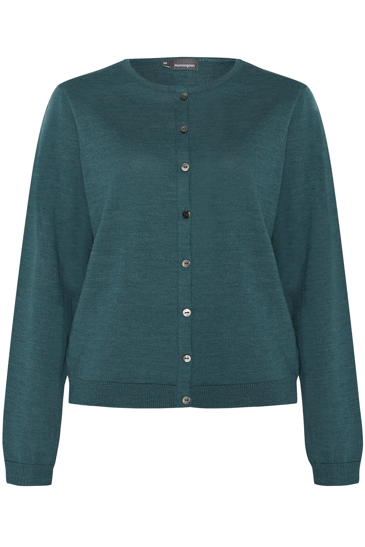 Schlichte Rundhalsstrickjacke