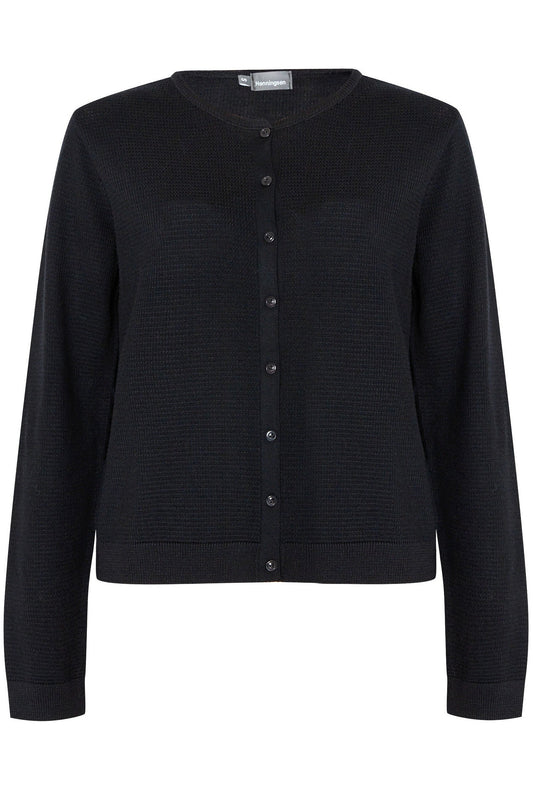 Rundhalsstrickjacke mit Struktur