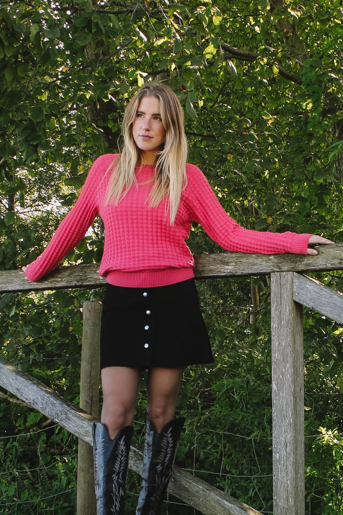 Raglanpullover Ziegelmuster
