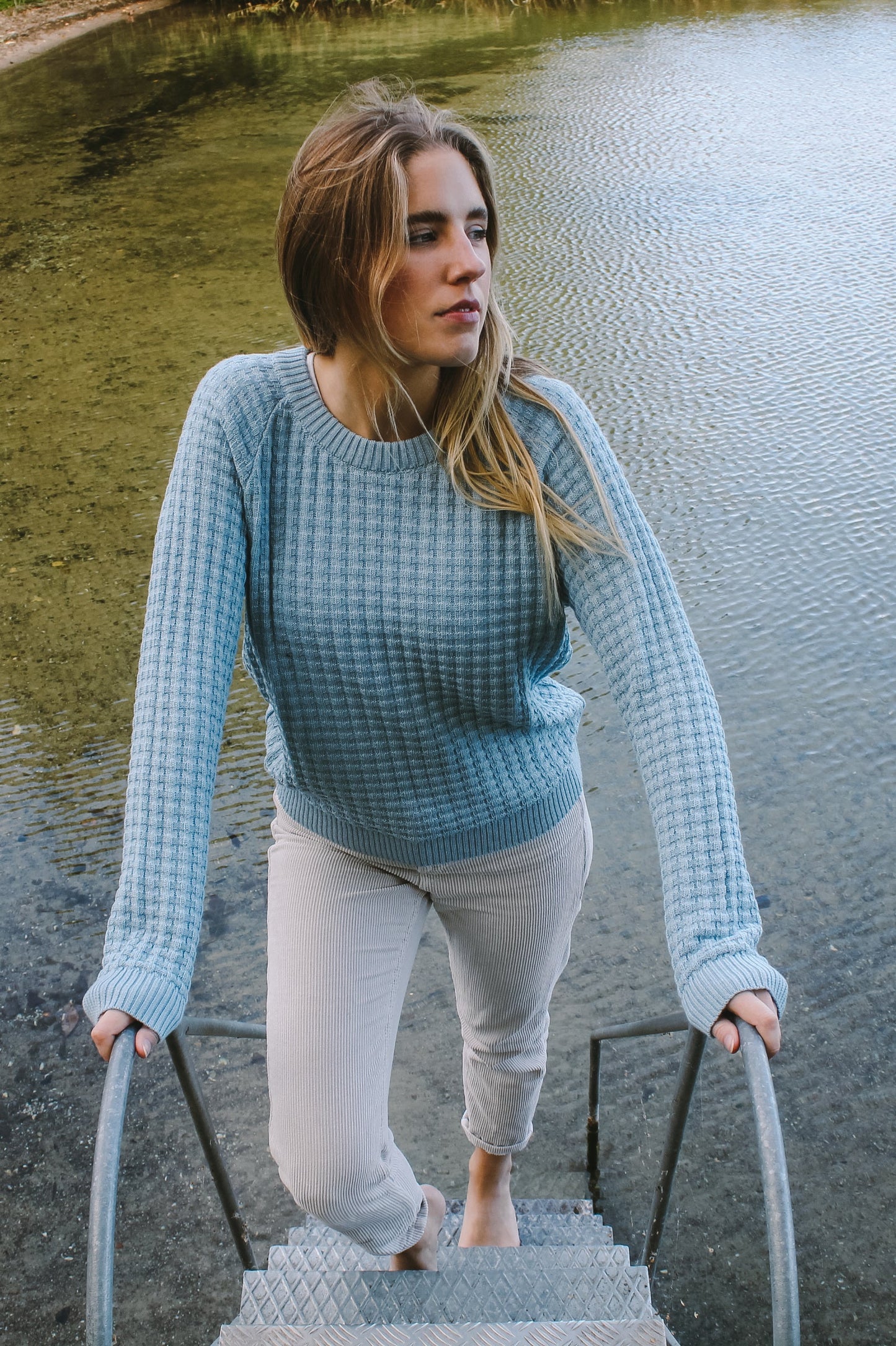 Raglanpullover Ziegelmuster