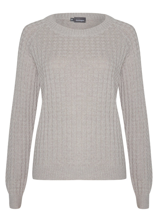 Raglanpullover Ziegelmuster